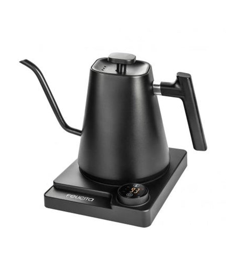 A black Felicita square temperature control electric kettle